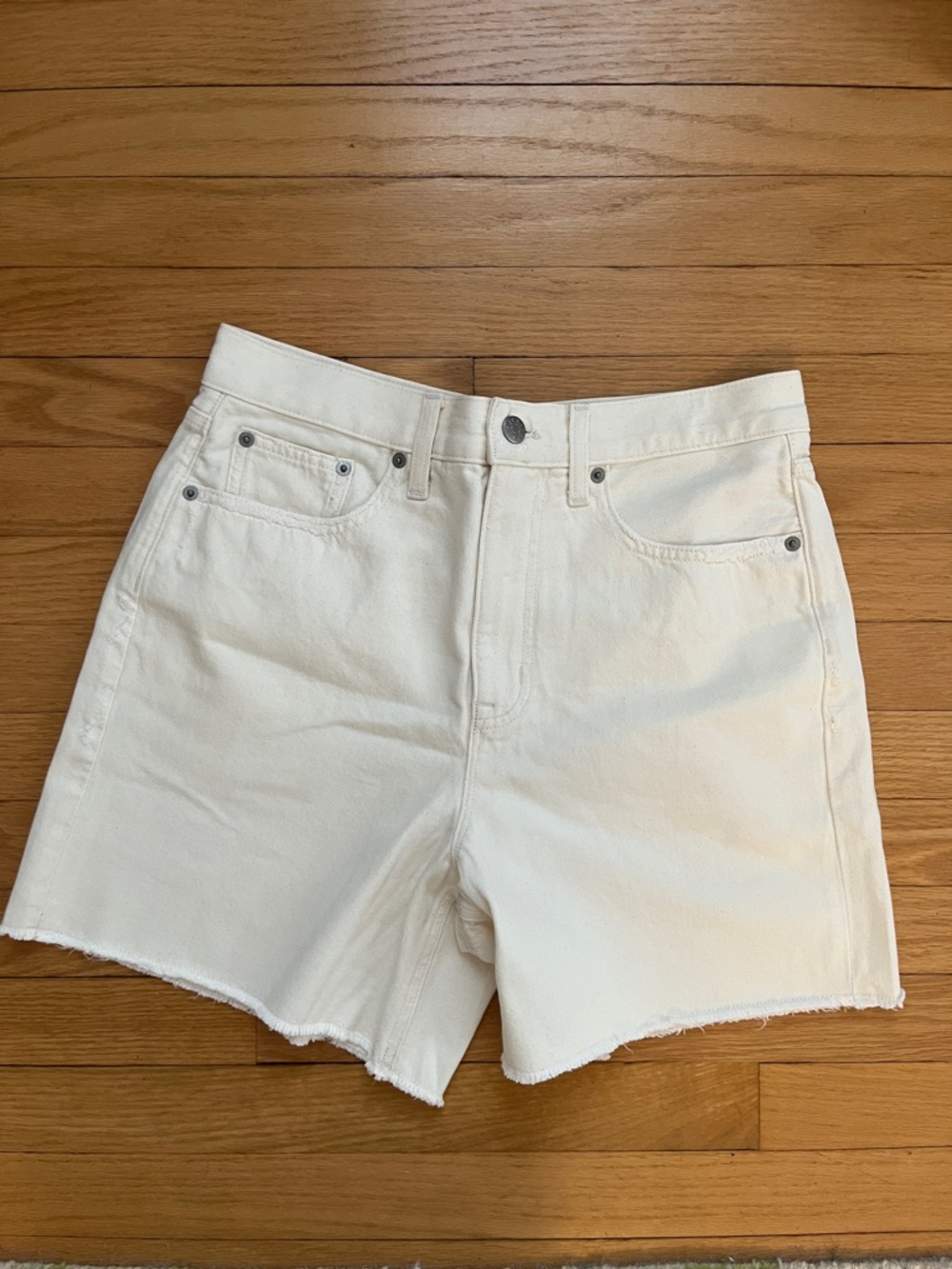 J. Crew Ecru High-Rise 5” Denim Shorts